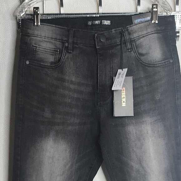 Legendary Status Brand Slim Fit Stretch Black Distressed Wash Jr. Jeans Size 20 - Picture 2 of 16